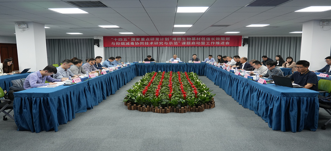 “十四五”國家重點研發計劃 “難燃生物基材低值長效阻燃與抑煙減毒協同技術研究與示范” 課題啟動暨工作推進會順利召開